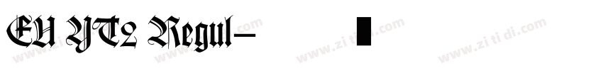 EU YT2 Regul字体转换